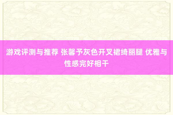 游戏评测与推荐 张馨予灰色开叉裙绮丽腿 优雅与性感完好相干